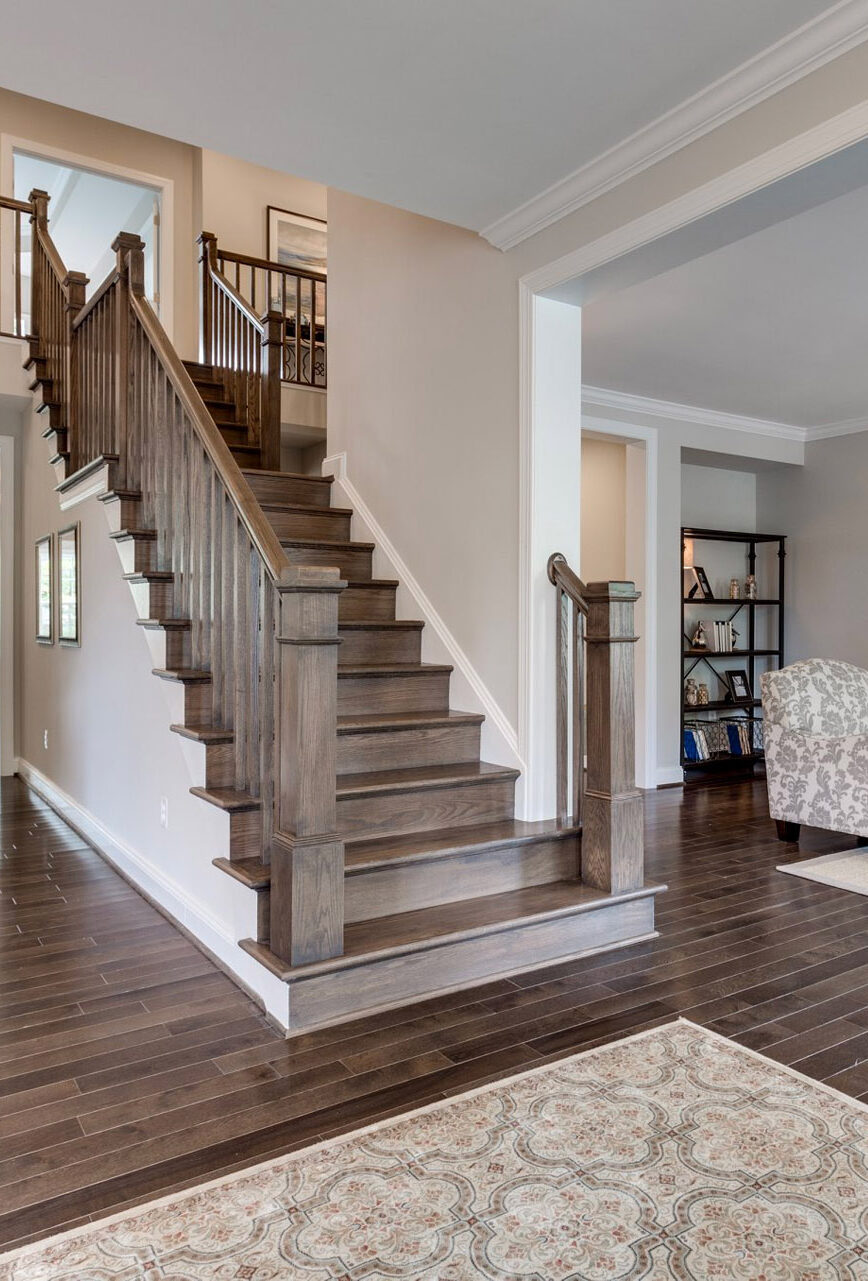 This showcases a completed loudoun stairs project within a home in northern virginia. 