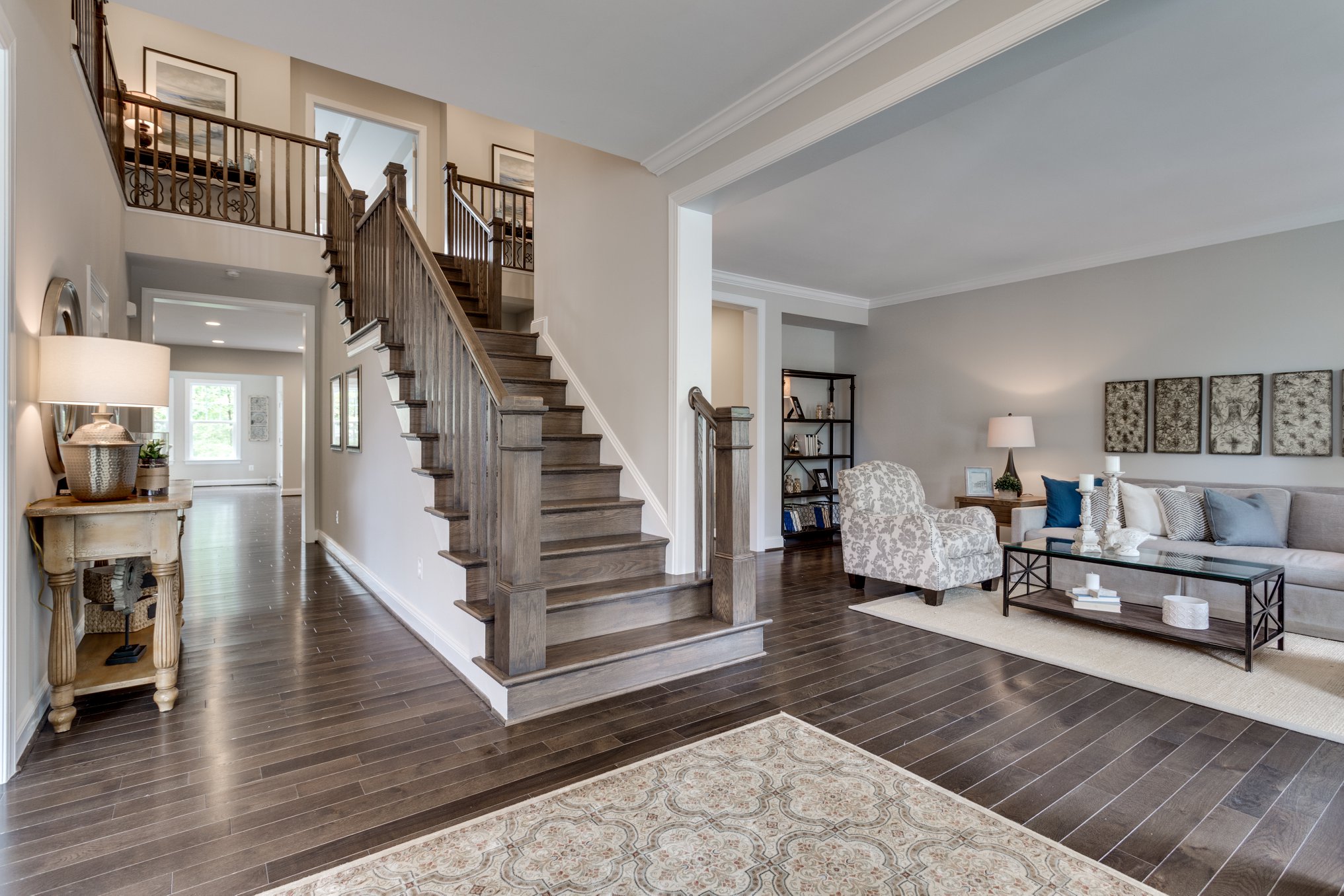 This showcases a completed loudoun stairs project within a home in northern virginia. 