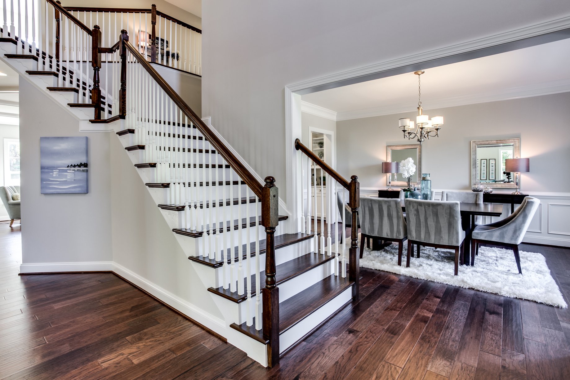 This showcases a completed loudoun stairs project within a home in northern virginia. 