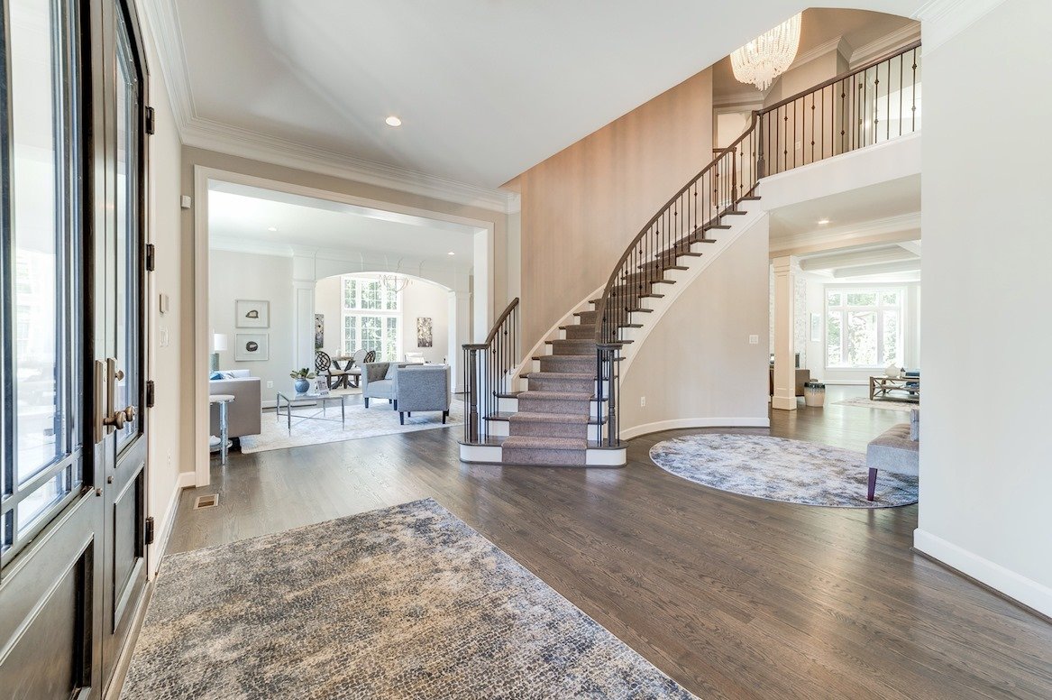 This showcases a completed loudoun stairs project within a home in northern virginia. 