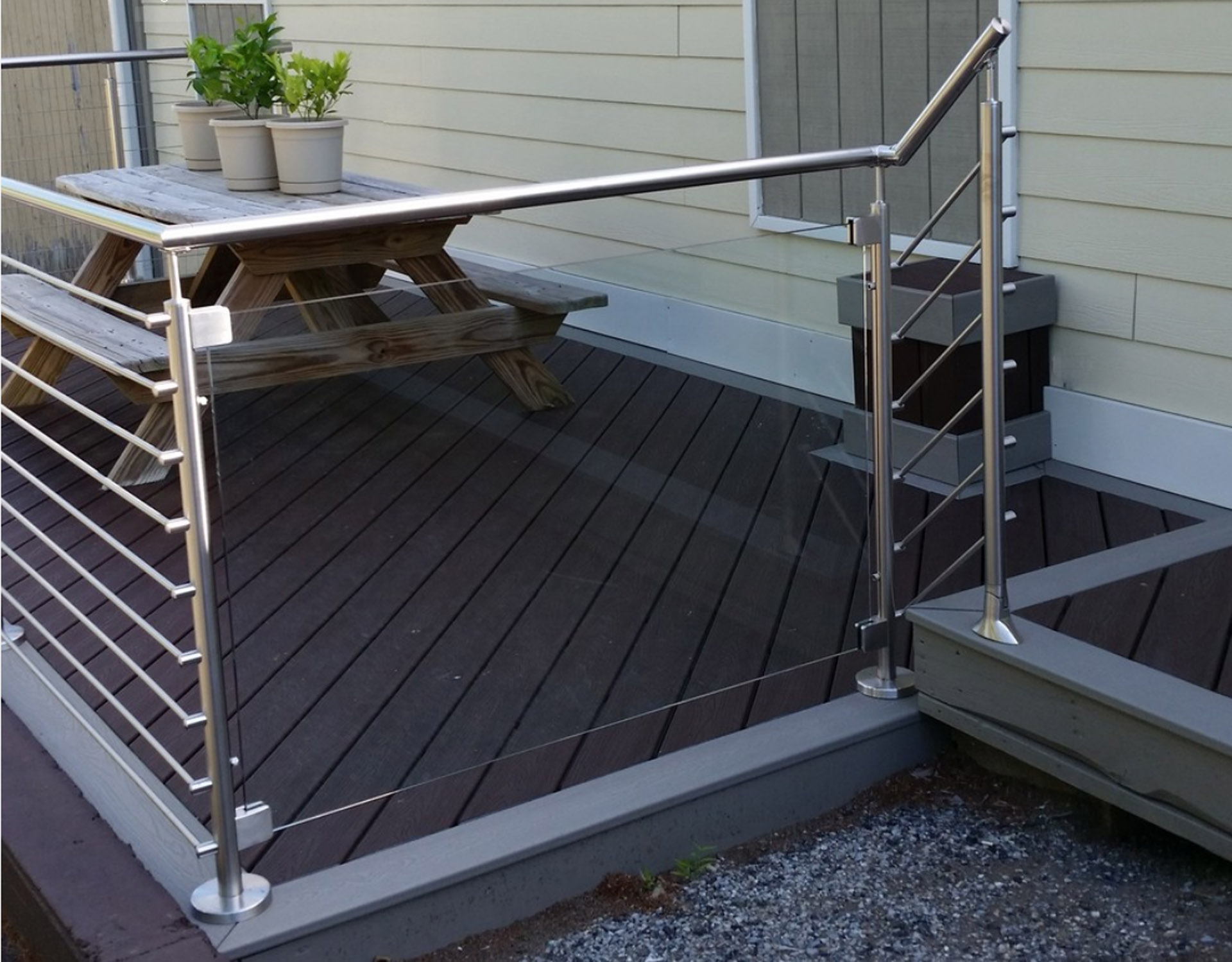 This showcases a completed loudoun stairs project within a home in northern virginia. This showcases the metal fabrication that loudoun stairs did in their shop. 